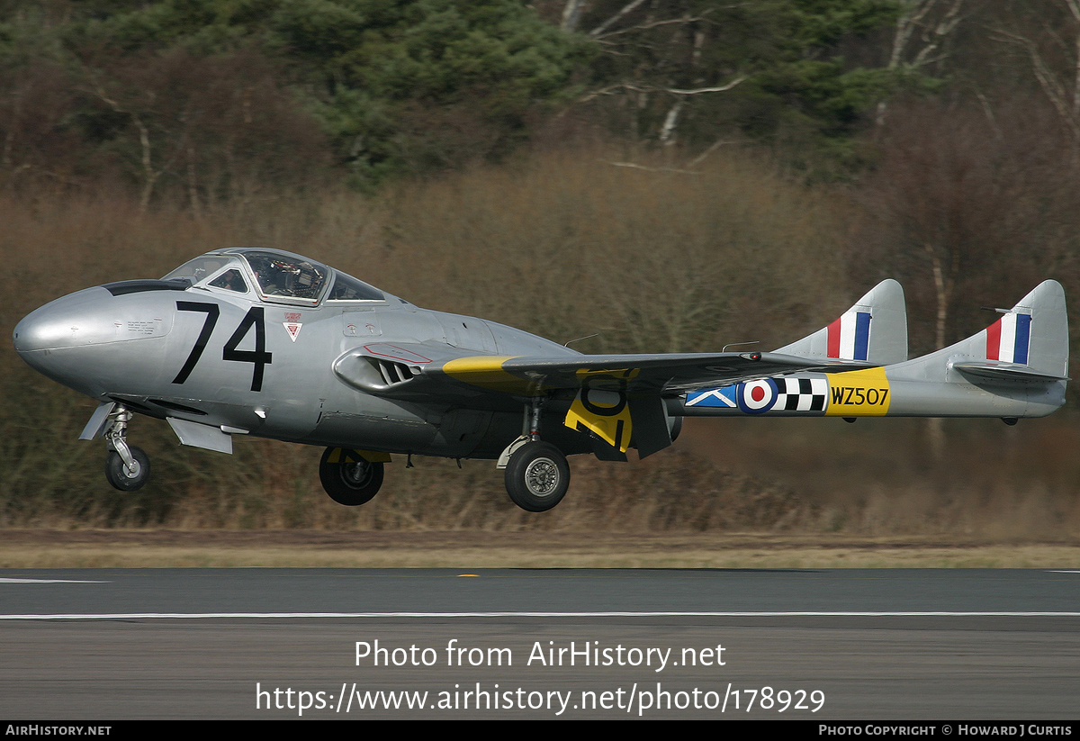 Aircraft Photo of G-VTII / WZ507 | De Havilland D.H. 115 Vampire T11 | UK - Air Force | AirHistory.net #178929