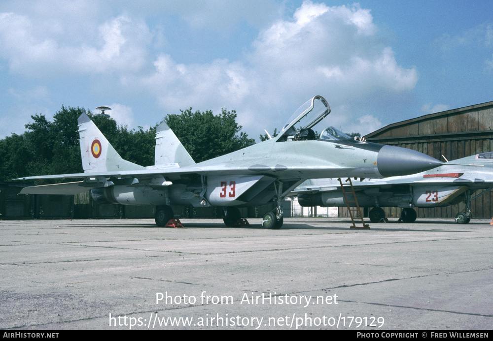 Aircraft Photo of 33 | Mikoyan-Gurevich MiG-29A (9-12A) | Romania - Air Force | AirHistory.net #179129