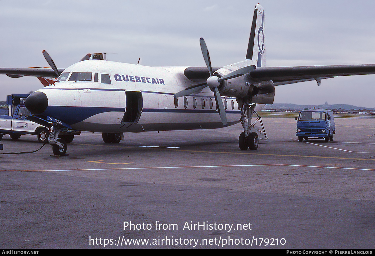 Aircraft Photo of C-FQBL | Fairchild F-27 | Quebecair | AirHistory.net #179210