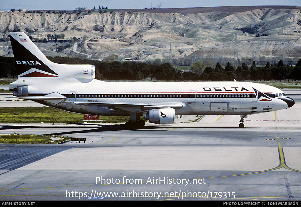 Aircraft Photo of N753DA | Lockheed L-1011-385-3 TriStar 500 | Delta Air Lines | AirHistory.net #179315