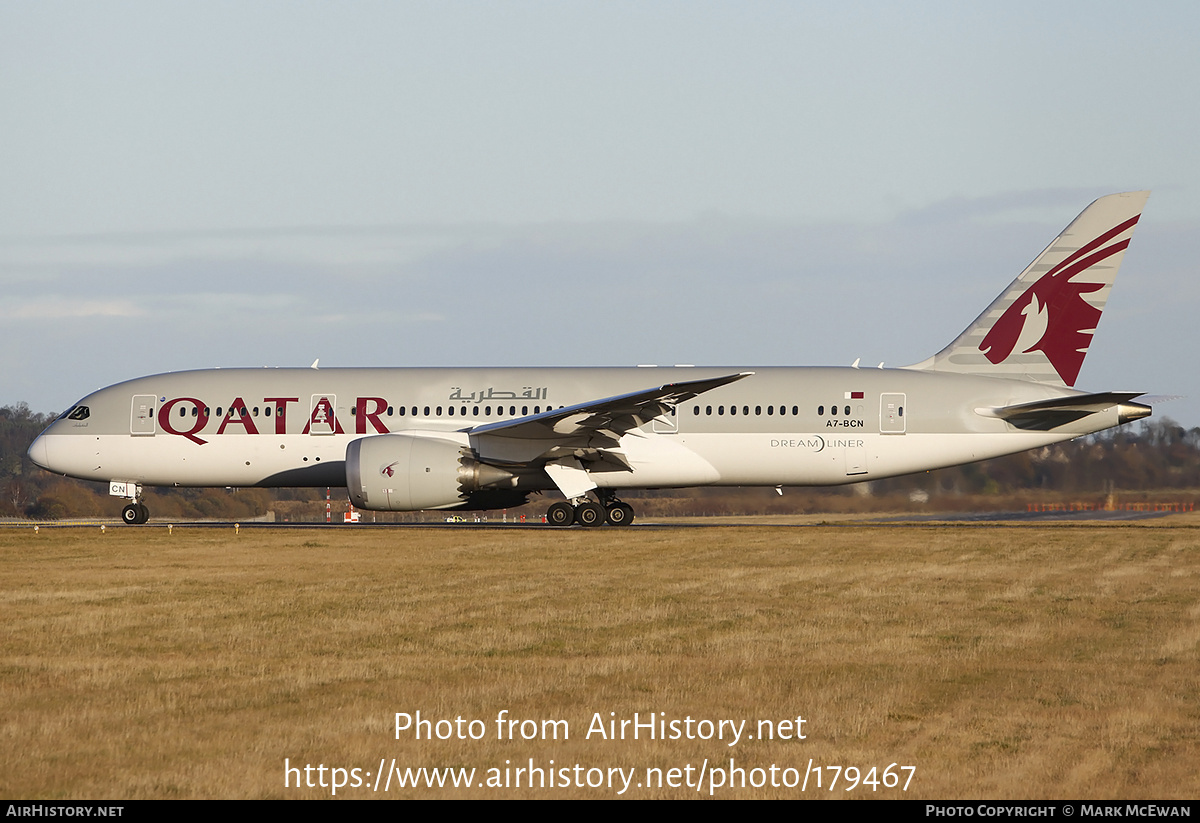 Aircraft Photo of A7-BCN | Boeing 787-8 Dreamliner | Qatar Airways | AirHistory.net #179467