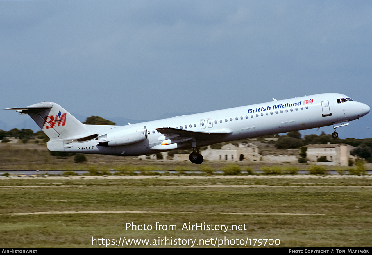 Aircraft Photo of PH-CFE | Fokker 100 (F28-0100) | British Midland Airways - BMA | AirHistory.net #179700