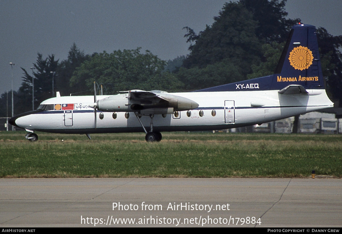 Aircraft Photo of XY-AEQ | Fokker F27-400 Friendship | Myanma Airways | AirHistory.net #179884