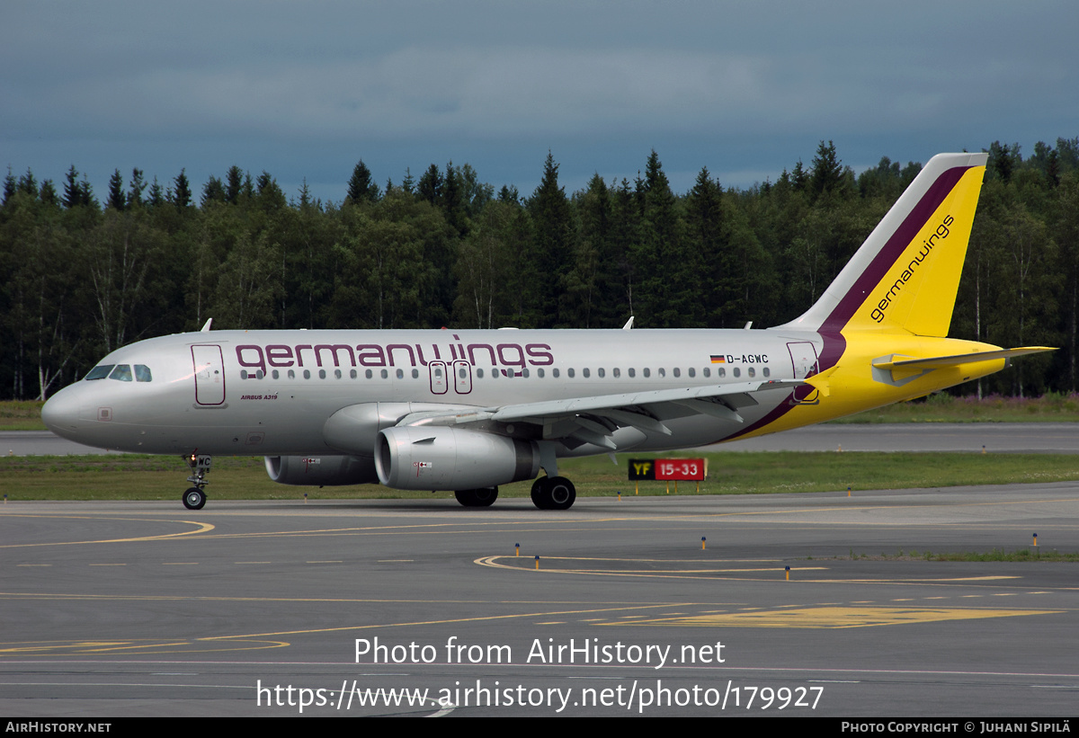 Aircraft Photo of D-AGWC | Airbus A319-132 | Germanwings | AirHistory.net #179927