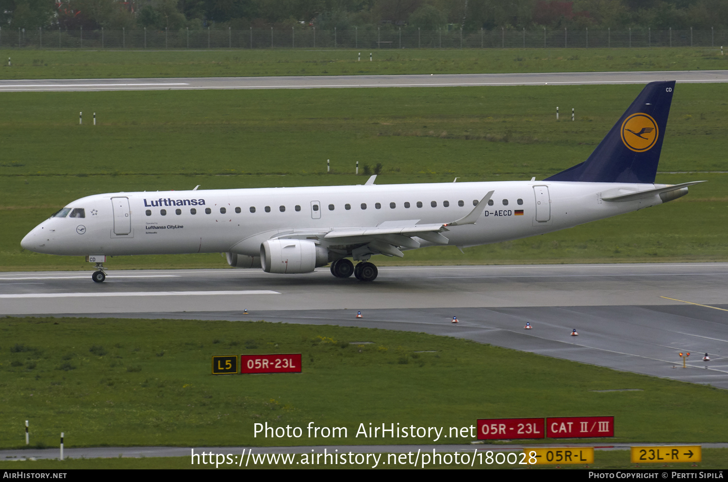 Aircraft Photo of D-AECD | Embraer 190LR (ERJ-190-100LR) | Lufthansa | AirHistory.net #180028