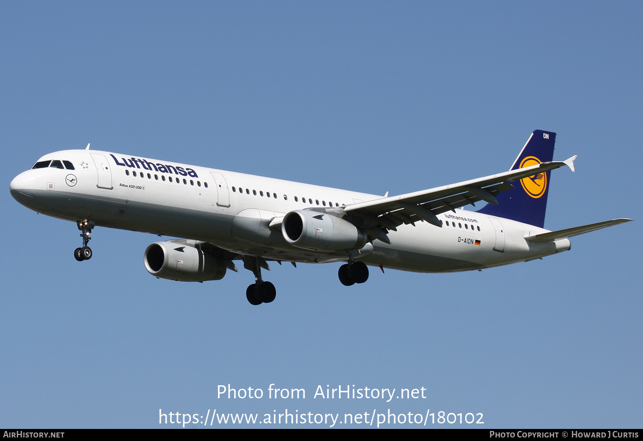 Aircraft Photo of D-AIDN | Airbus A321-231 | Lufthansa | AirHistory.net #180102
