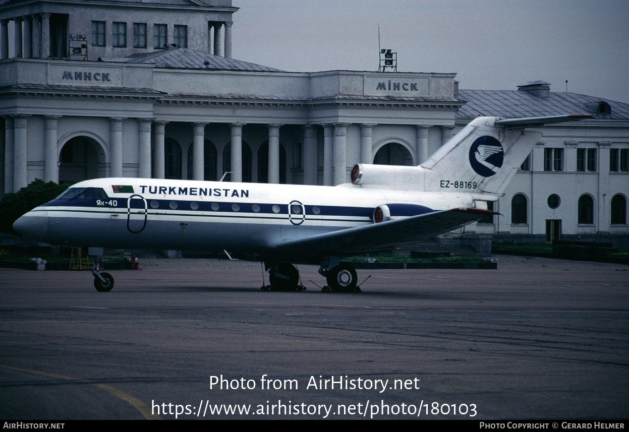 Aircraft Photo of EZ-88169 | Yakovlev Yak-40 | Turkmenistan Airlines | AirHistory.net #180103