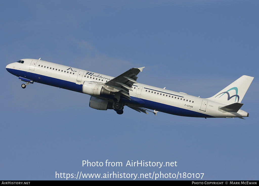 Aircraft Photo of F-GYAN | Airbus A321-111 | Air Méditerranée | AirHistory.net #180107