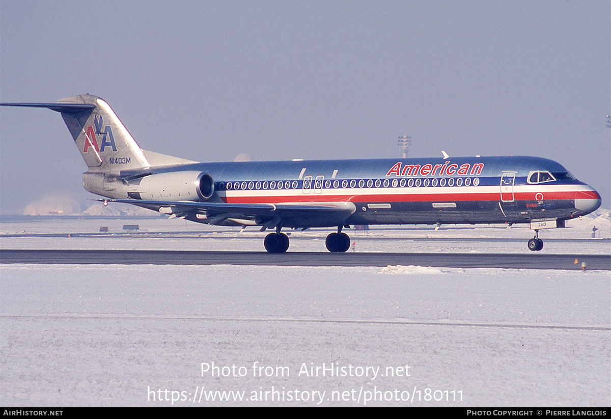 Aircraft Photo of N1403M | Fokker 100 (F28-0100) | American Airlines | AirHistory.net #180111