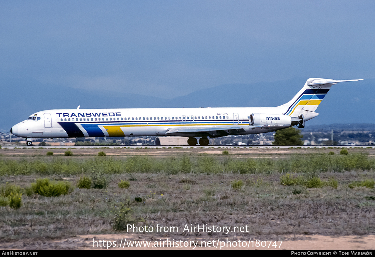 Aircraft Photo of SE-DHC | McDonnell Douglas MD-83 (DC-9-83) | Transwede Airways | AirHistory.net #180747