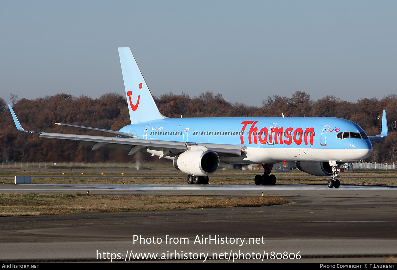 Aircraft Photo of G-CPEV | Boeing 757-236 | Thomson Airways | AirHistory.net #180806