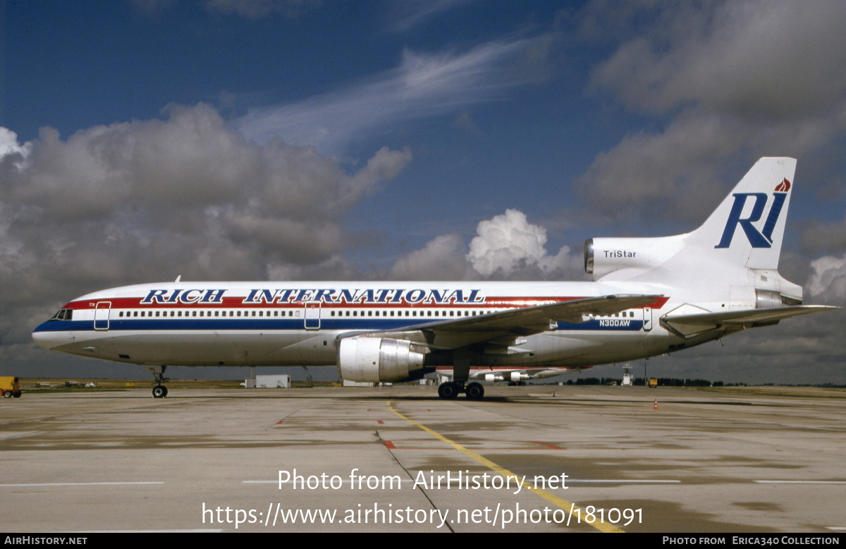 Aircraft Photo of N300AW | Lockheed L-1011-385-1 TriStar 1 | Rich International Airways | AirHistory.net #181091