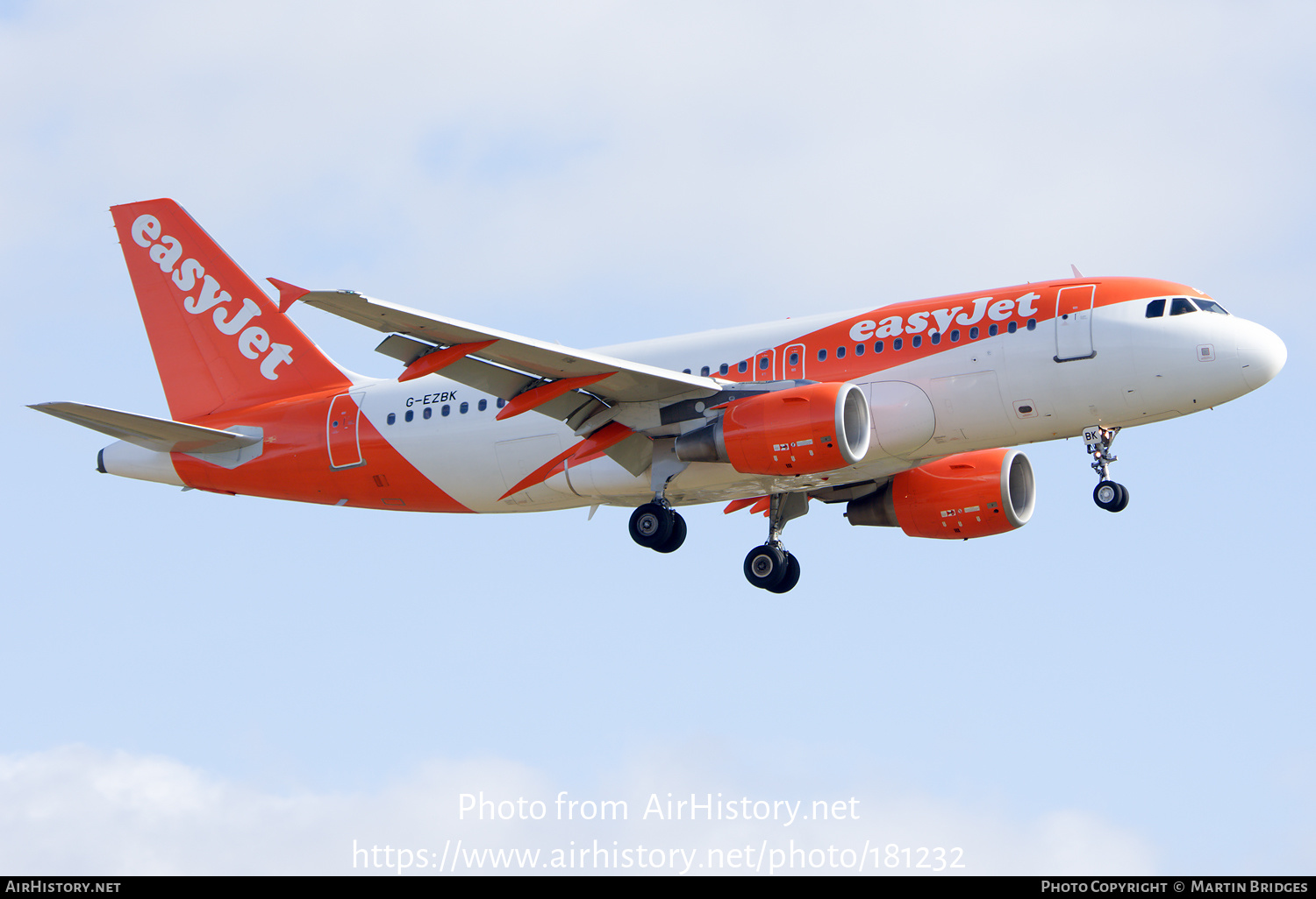 Aircraft Photo of G-EZBK | Airbus A319-111 | EasyJet | AirHistory.net #181232