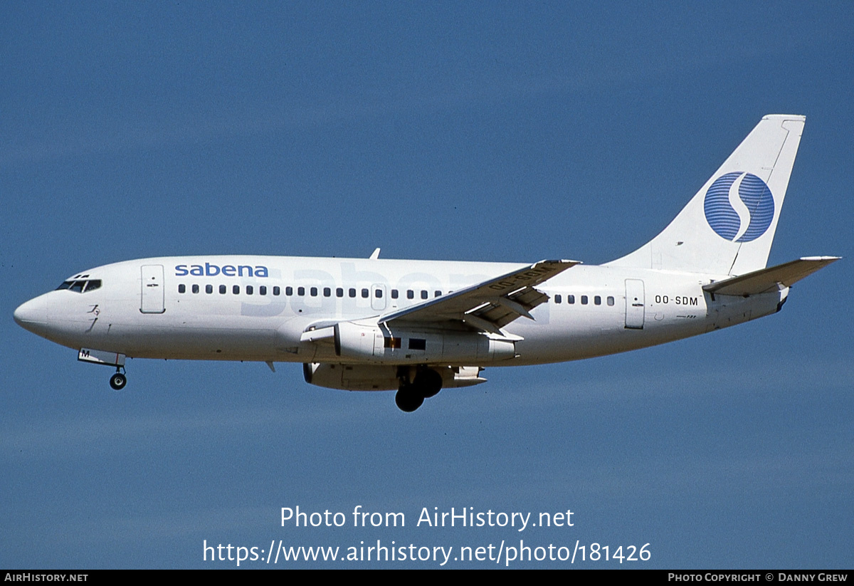 Aircraft Photo of OO-SDM | Boeing 737-229/Adv | Sabena | AirHistory.net #181426