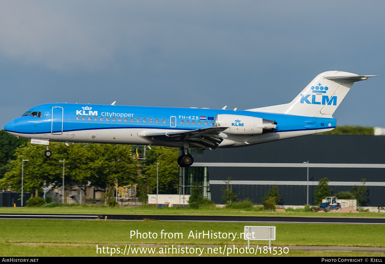 Aircraft Photo of PH-KZB | Fokker 70 (F28-0070) | KLM Cityhopper | AirHistory.net #181530