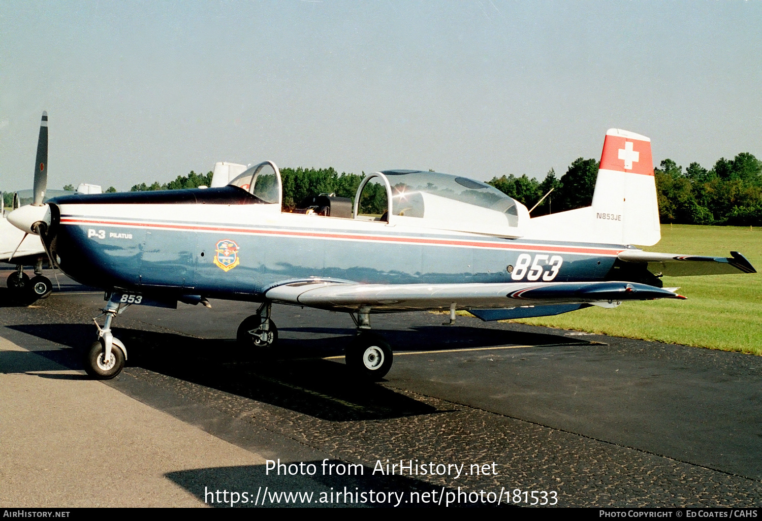 Aircraft Photo of N853JE | Pilatus P-3-05 | AirHistory.net #181533