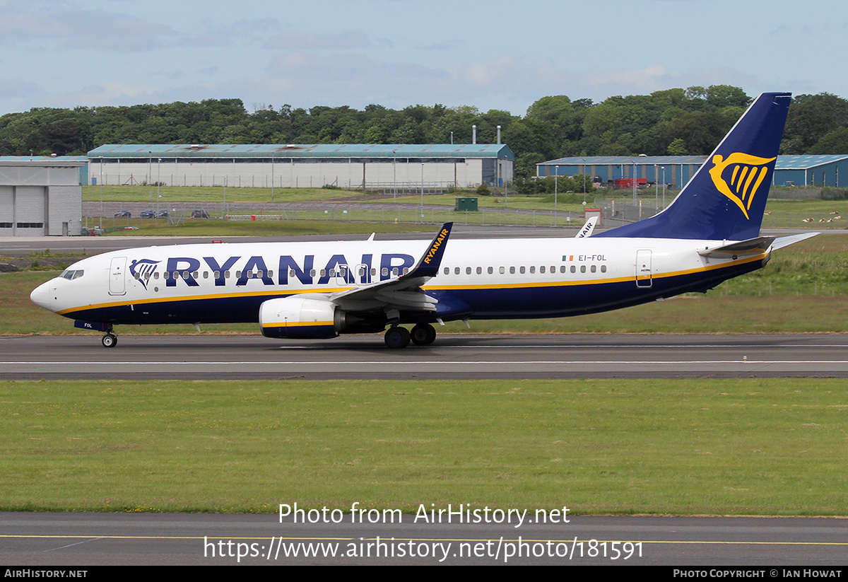 Aircraft Photo of EI-FOL | Boeing 737-8AS | Ryanair | AirHistory.net #181591