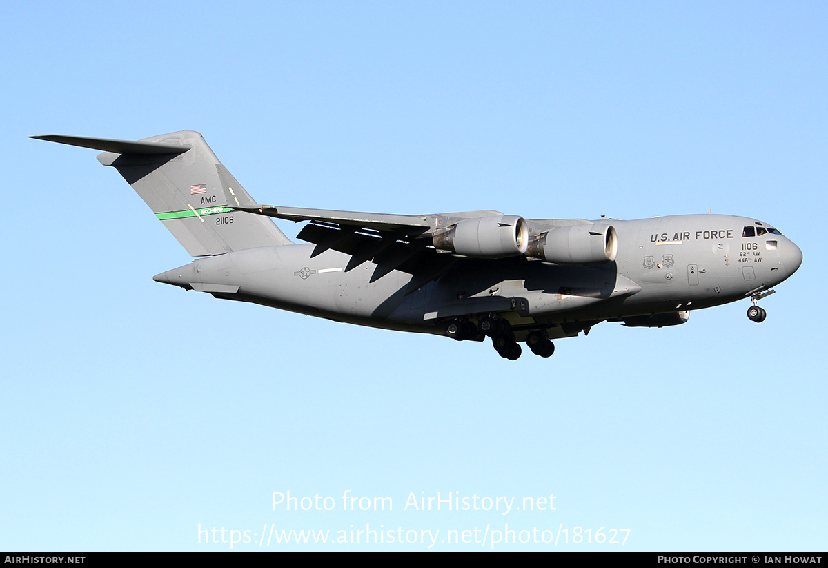 Aircraft Photo of 02-1106 / 21106 | Boeing C-17A Globemaster III | USA - Air Force | AirHistory.net #181627