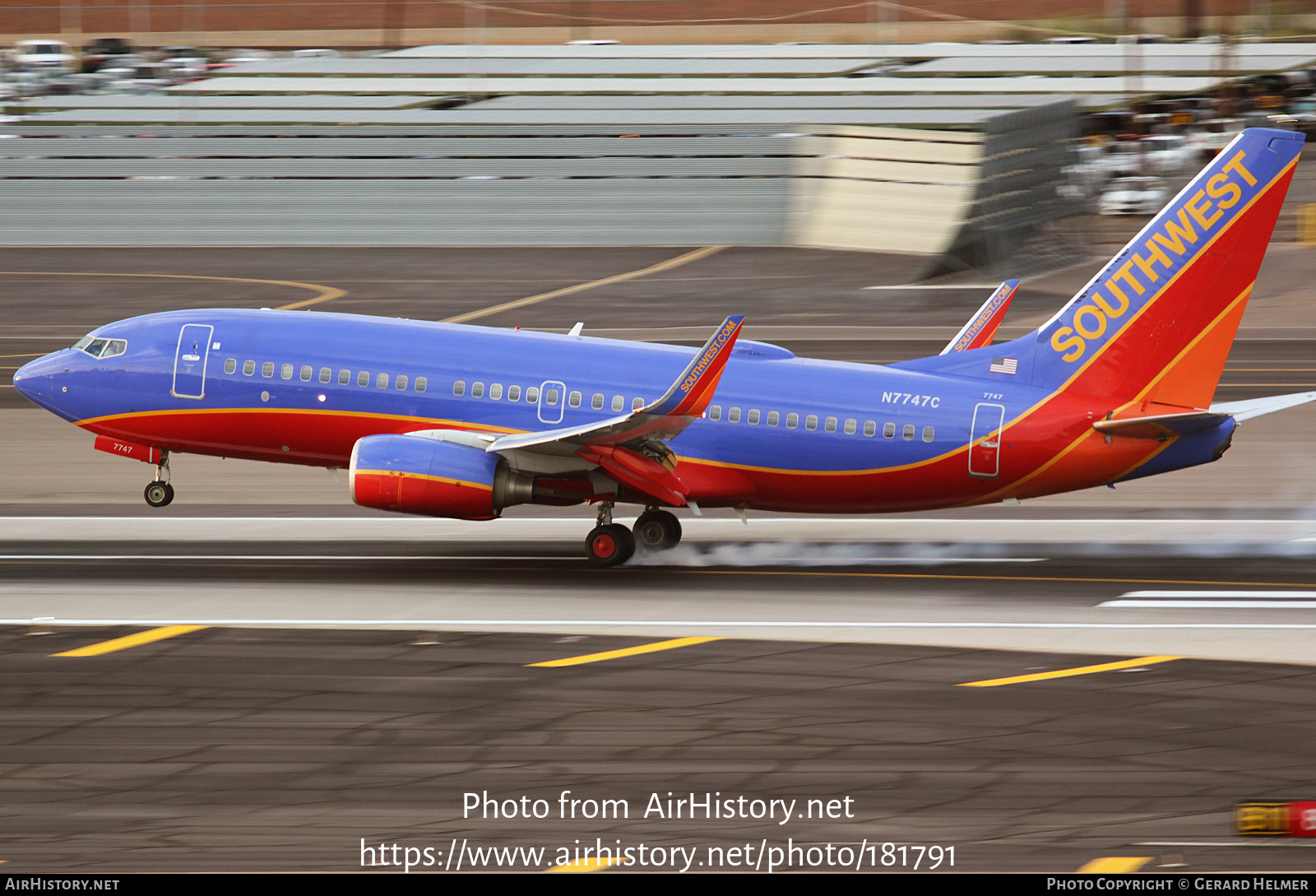 Aircraft Photo of N7747C | Boeing 737-7BD | Southwest Airlines | AirHistory.net #181791