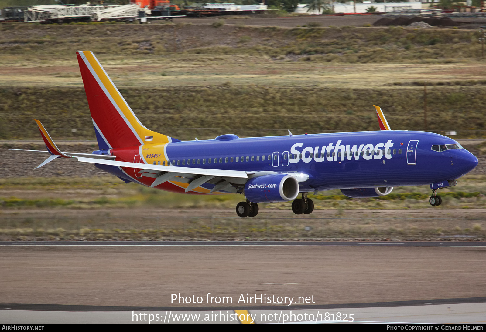 Aircraft Photo of N8546V | Boeing 737-800 | Southwest Airlines | AirHistory.net #181825