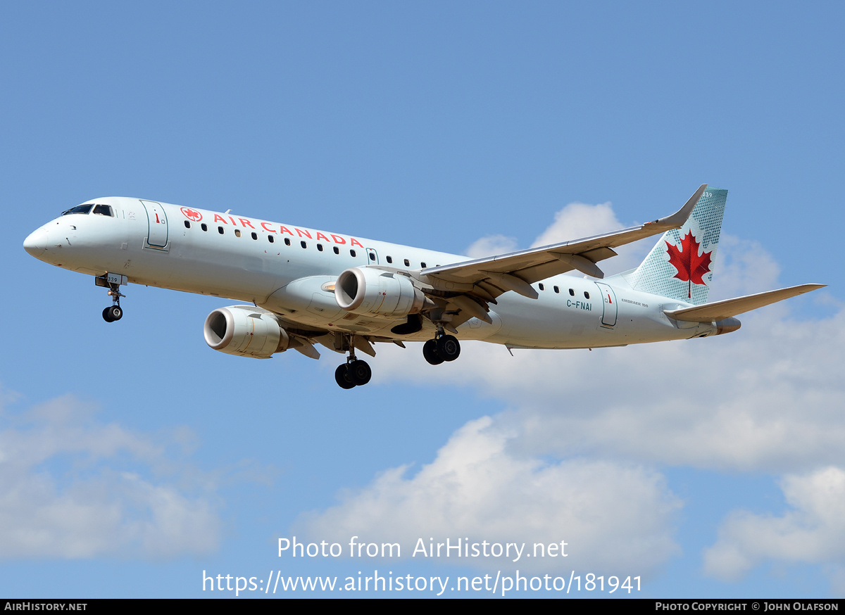 Aircraft Photo of C-FNAI | Embraer 190AR (ERJ-190-100IGW) | Air Canada | AirHistory.net #181941