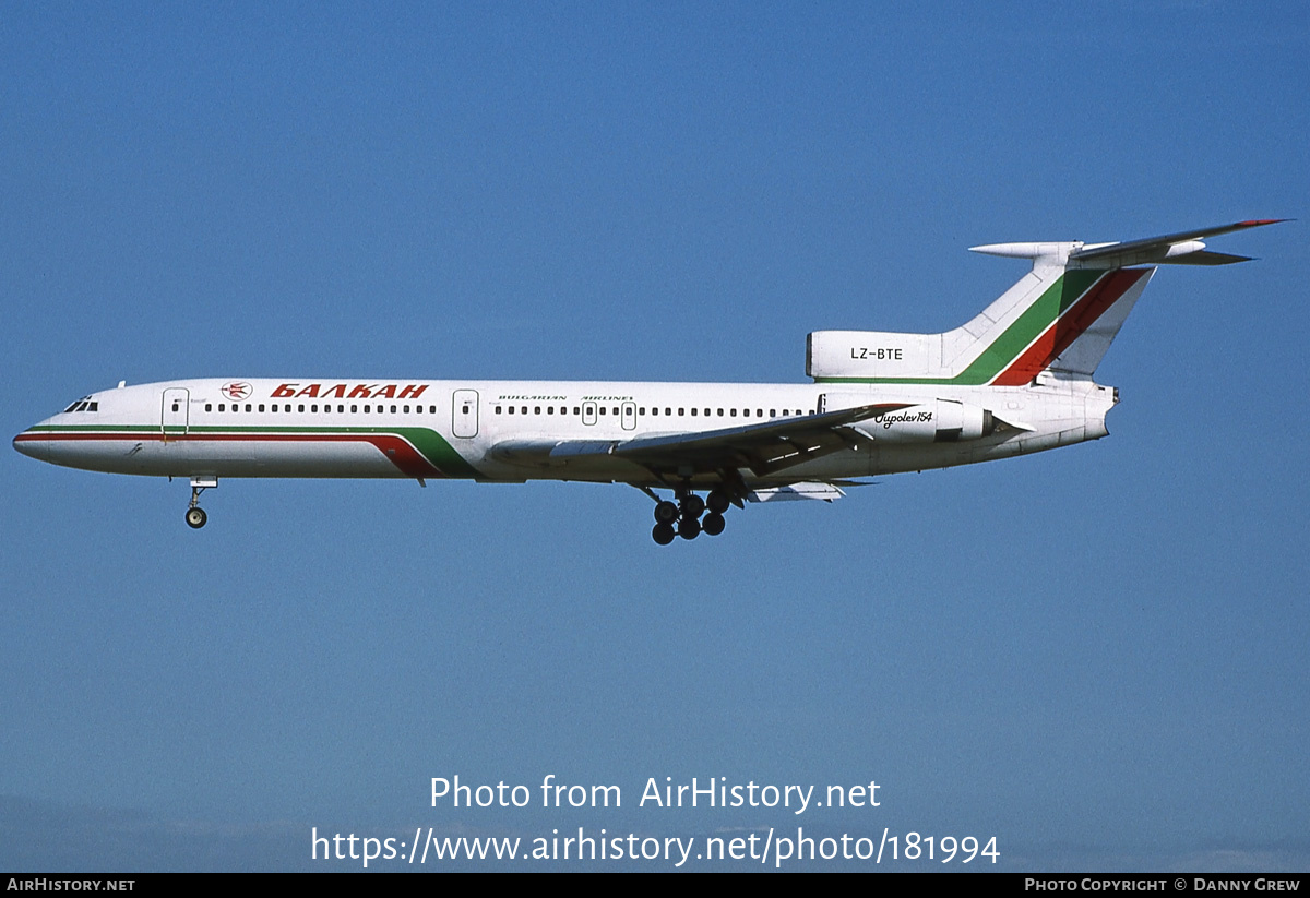 Aircraft Photo of LZ-BTE | Tupolev Tu-154B | Balkan - Bulgarian Airlines | AirHistory.net #181994