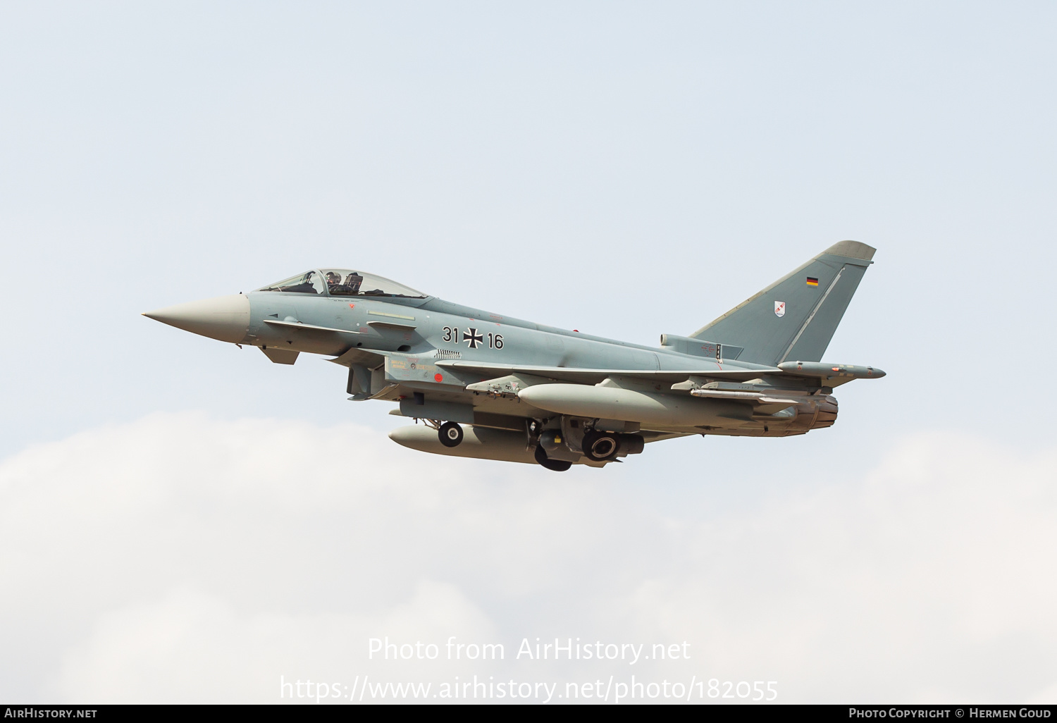 Aircraft Photo of 3116 | Eurofighter EF-2000 Typhoon S | Germany - Air Force | AirHistory.net #182055