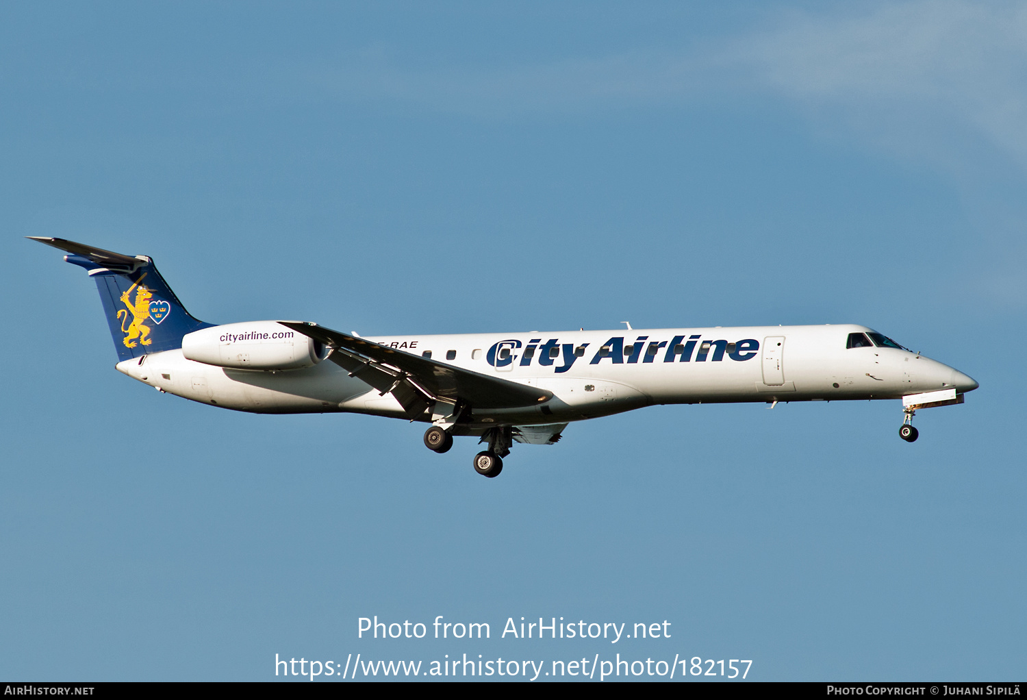 Aircraft Photo of SE-RAE | Embraer ERJ-145EU (EMB-145EU) | City Airline | AirHistory.net #182157