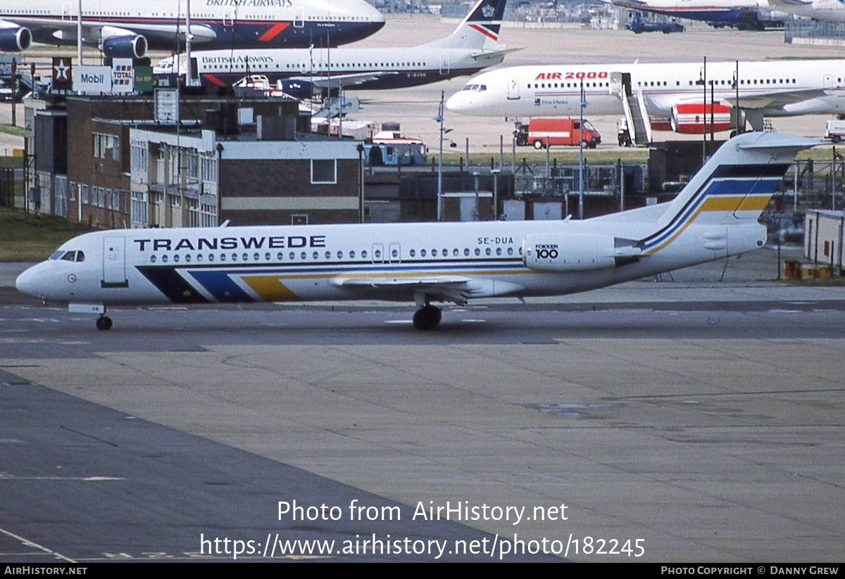 Aircraft Photo of SE-DUA | Fokker 100 (F28-0100) | Transwede Airways | AirHistory.net #182245