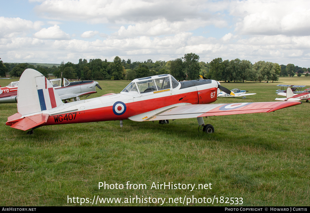 Aircraft Photo of G-BWMX / WG407 | De Havilland DHC-1 Chipmunk Mk22 | UK - Air Force | AirHistory.net #182533