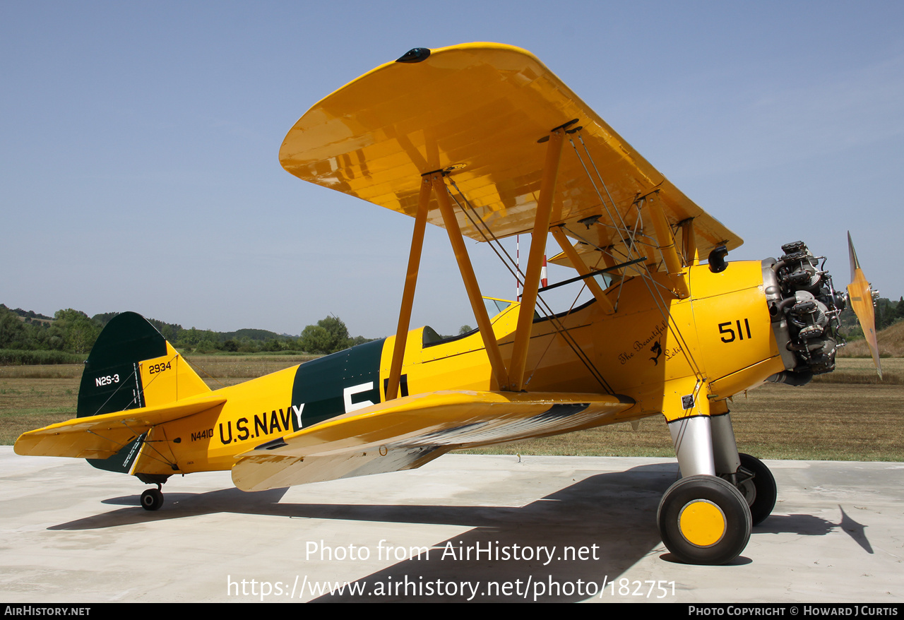 Aircraft Photo of N4410 / 2934 | Boeing PT-17 Kaydet (A75N1) | USA - Navy | AirHistory.net #182751