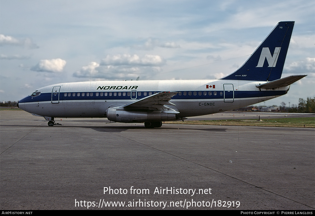 Aircraft Photo of C-GNDC | Boeing 737-242C/Adv | Nordair | AirHistory.net #182919