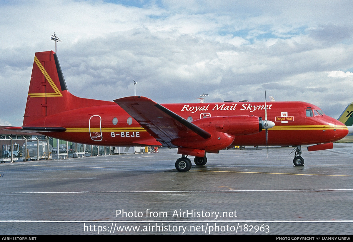 Aircraft Photo of G-BEJE | Avro 748 Srs1/105 | Royal Mail Skynet | AirHistory.net #182963