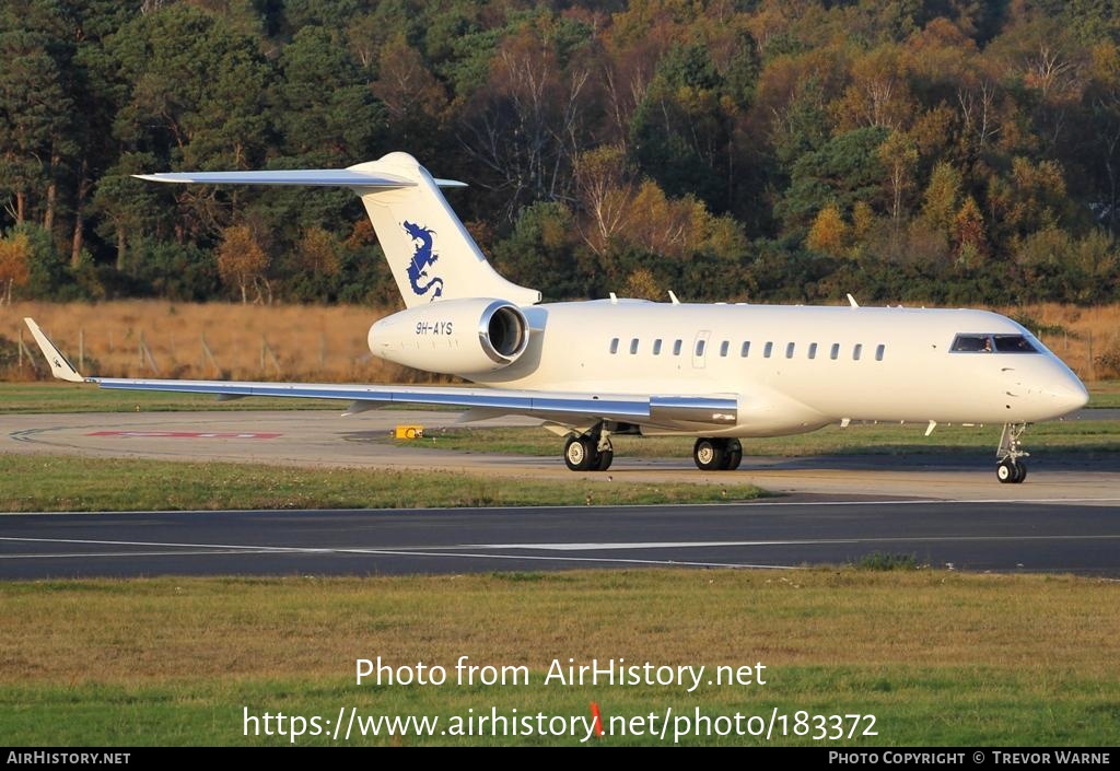 Aircraft Photo of 9H-AYS | Bombardier Global Express (BD-700-1A10) | AirHistory.net #183372