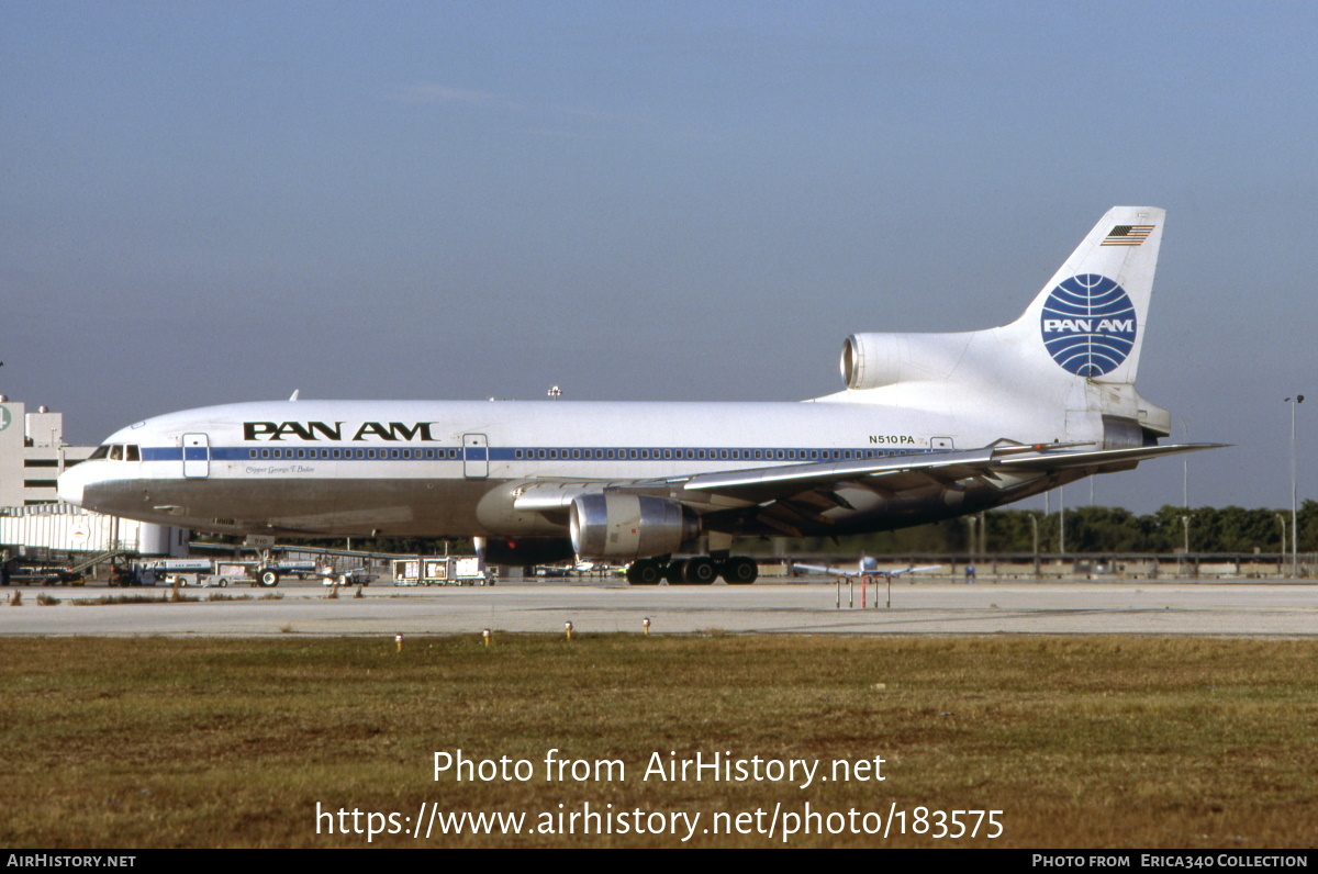 Aircraft Photo of N510PA | Lockheed L-1011-385-3 TriStar 500 | Pan American World Airways - Pan Am | AirHistory.net #183575