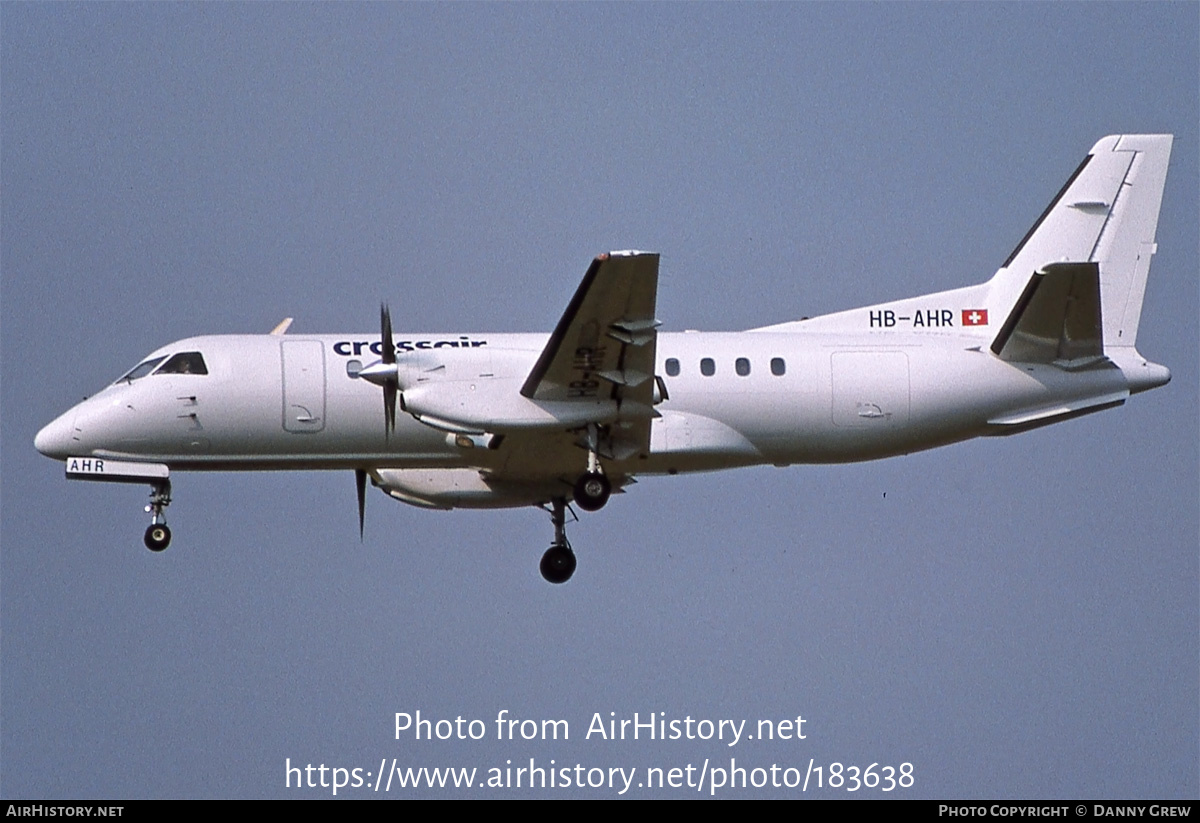 Aircraft Photo of HB-AHR | Saab 340A | Crossair | AirHistory.net #183638