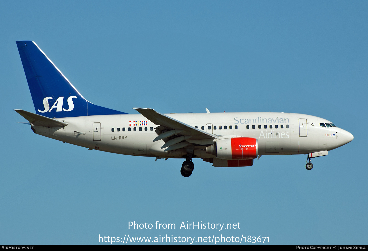 Aircraft Photo of LN-RRP | Boeing 737-683 | Scandinavian Airlines - SAS | AirHistory.net #183671