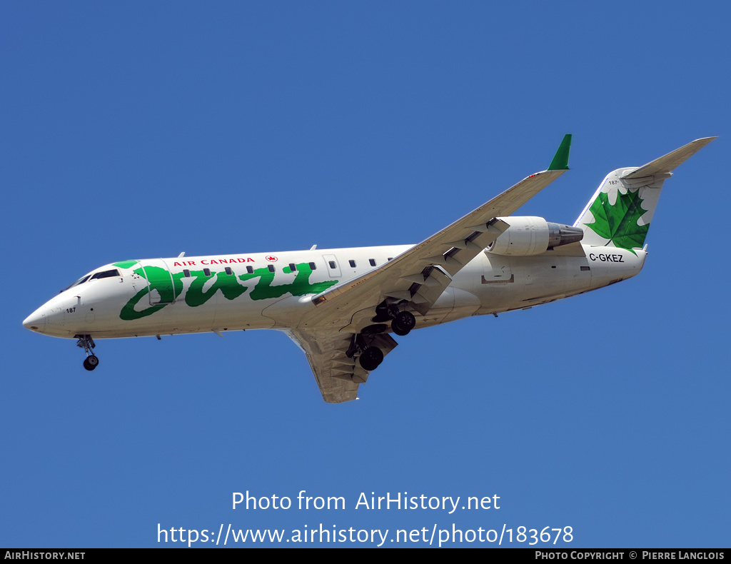 Aircraft Photo of C-GKEZ | Bombardier CRJ-200ER (CL-600-2B19) | Air Canada Jazz | AirHistory.net #183678