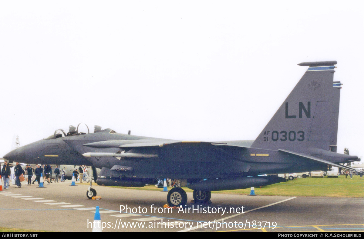 Aircraft Photo of 91-0303 / AF91-0303 | McDonnell Douglas F-15E Strike Eagle | USA - Air Force | AirHistory.net #183719