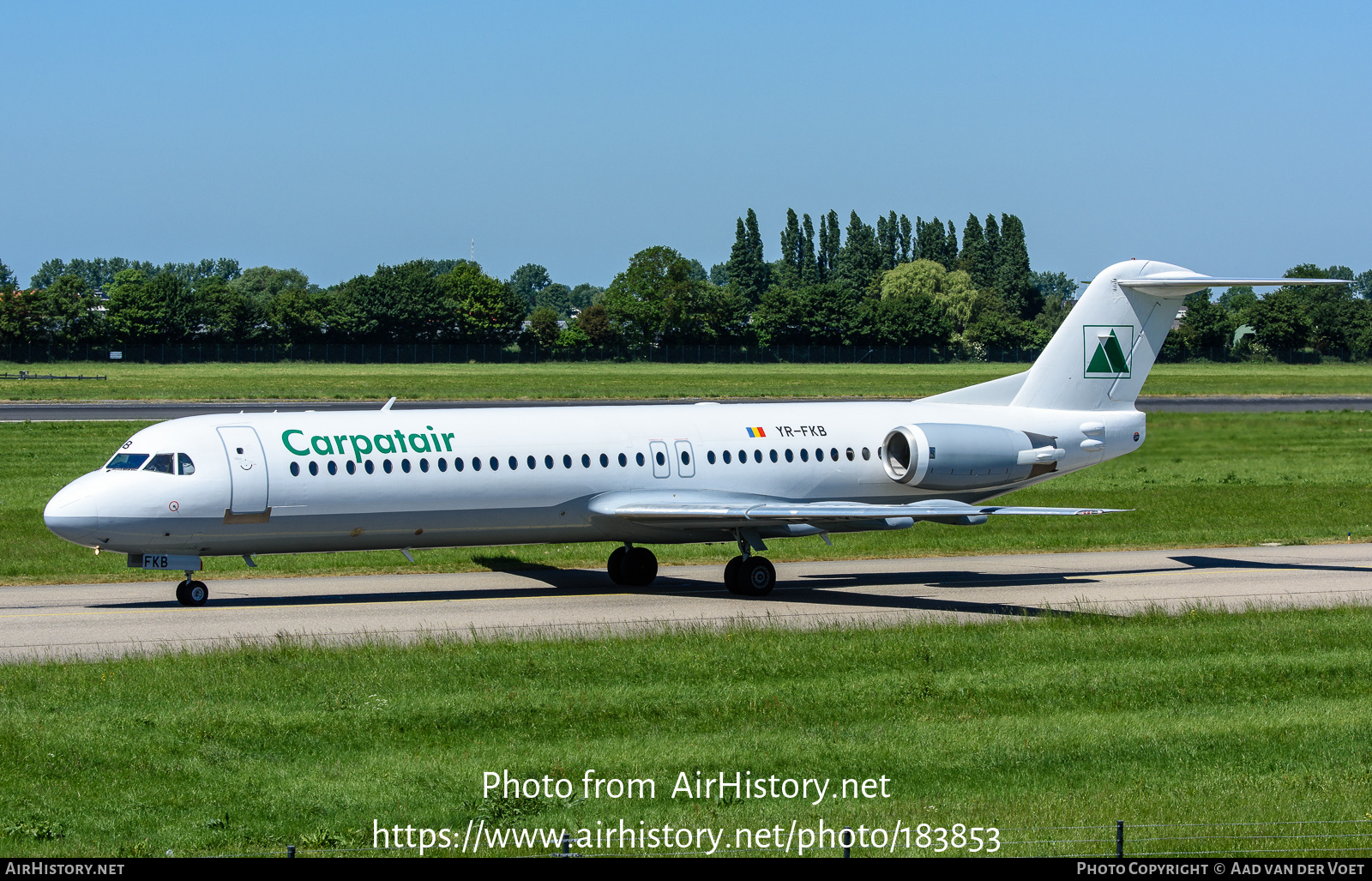 Aircraft Photo of YR-FKB | Fokker 100 (F28-0100) | Carpatair | AirHistory.net #183853