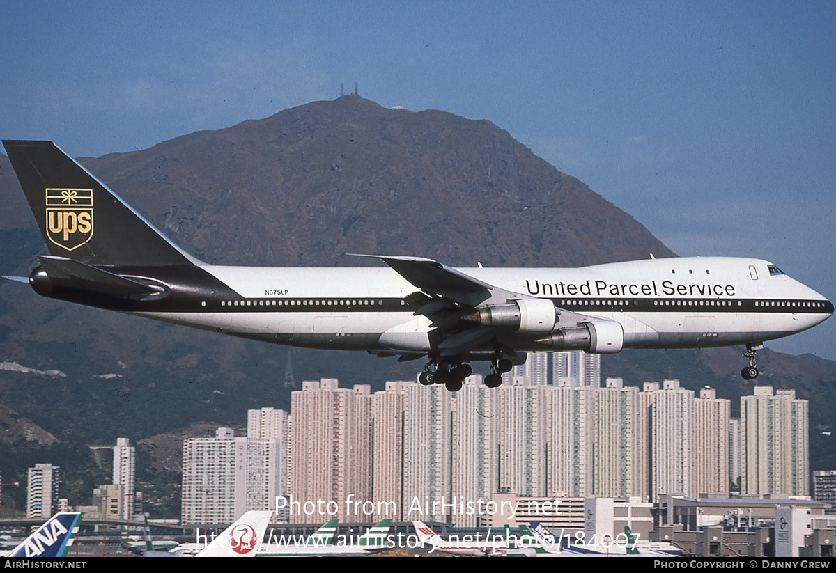 Aircraft Photo of N675UP | Boeing 747-123(SF) | United Parcel Service - UPS | AirHistory.net #184007