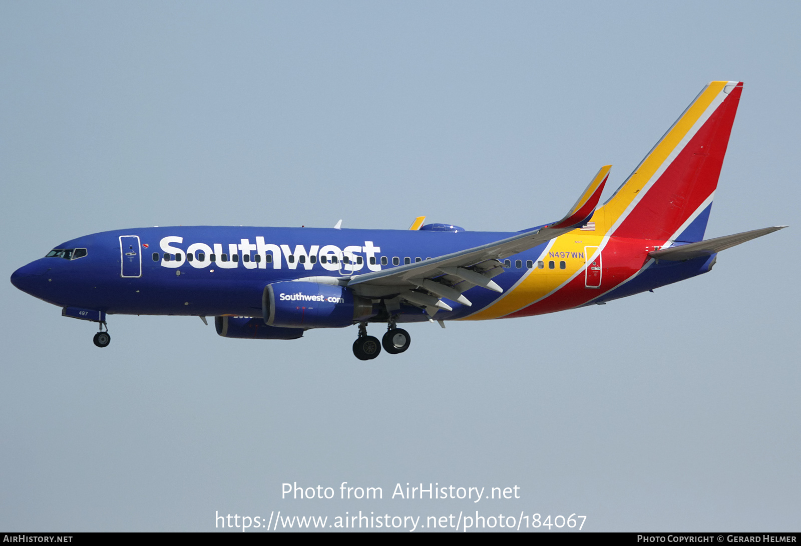 Aircraft Photo of N497WN | Boeing 737-7H4 | Southwest Airlines | AirHistory.net #184067