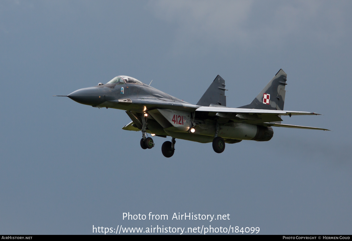 Aircraft Photo of 4121 | Mikoyan-Gurevich MiG-29G (9-12) | Poland - Air Force | AirHistory.net #184099