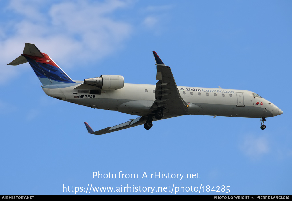 Aircraft Photo of N872AS | Bombardier CRJ-200ER (CL-600-2B19) | Delta Connection | AirHistory.net #184285