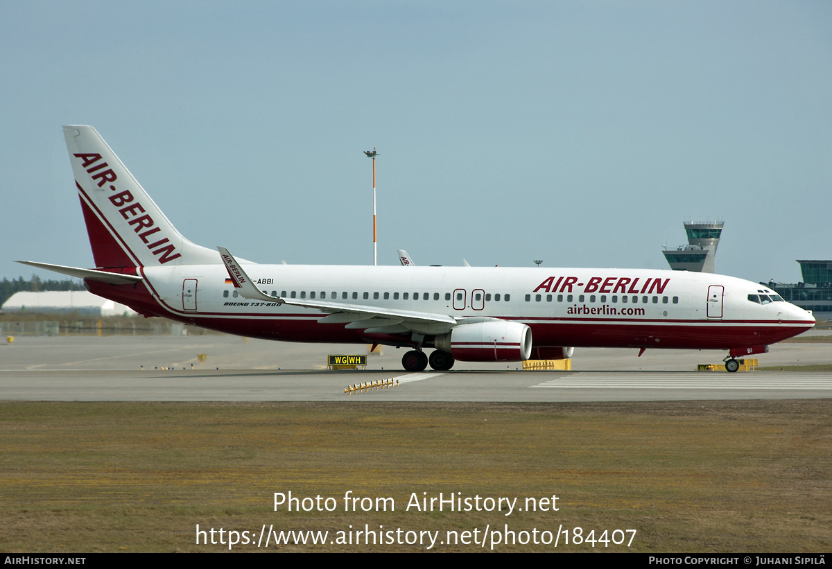 Aircraft Photo of D-ABBI | Boeing 737-86J | Air Berlin | AirHistory.net #184407