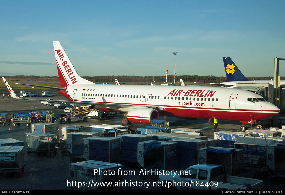 Aircraft Photo of D-ABBF | Boeing 737-86J | Air Berlin | AirHistory.net #184409