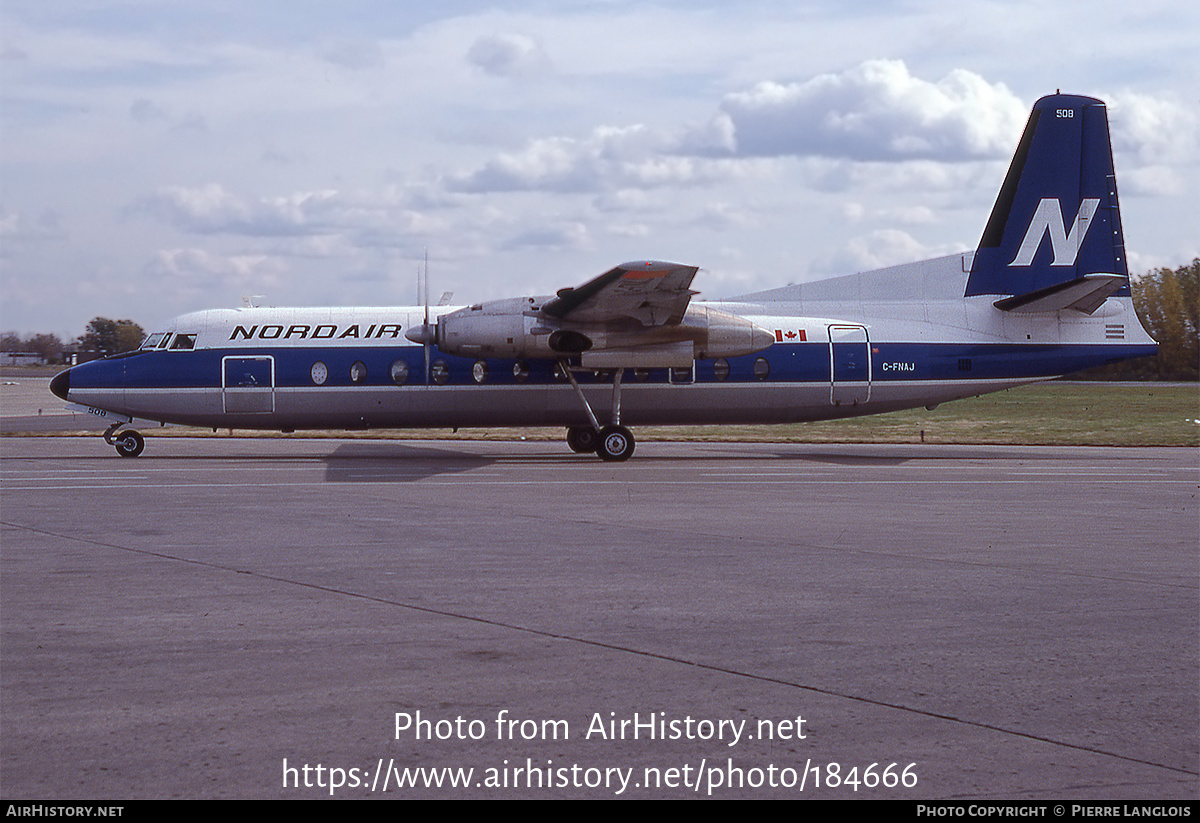 Aircraft Photo of C-FNAJ | Fairchild Hiller FH-227E | Nordair | AirHistory.net #184666