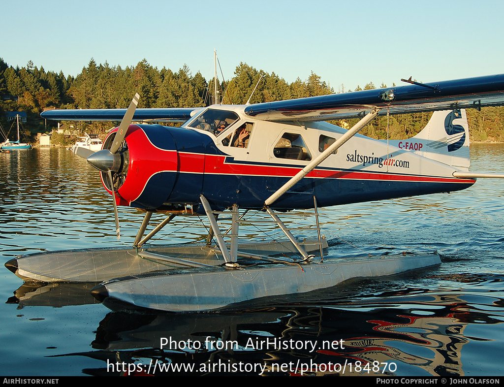 Aircraft Photo of C-FAOP | De Havilland Canada DHC-2 Beaver Mk1 | Saltspring Air | AirHistory.net #184870