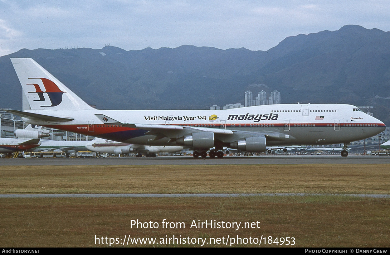 Aircraft Photo of 9M-MPD | Boeing 747-4H6 | Malaysia Airlines | AirHistory.net #184953