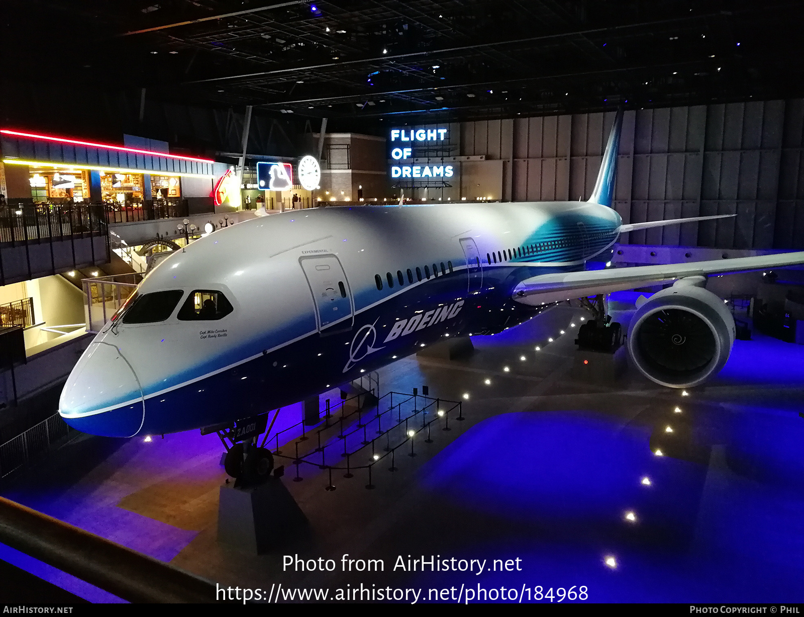 Aircraft Photo of N787BA | Boeing 787-8 Dreamliner | Boeing | AirHistory.net #184968